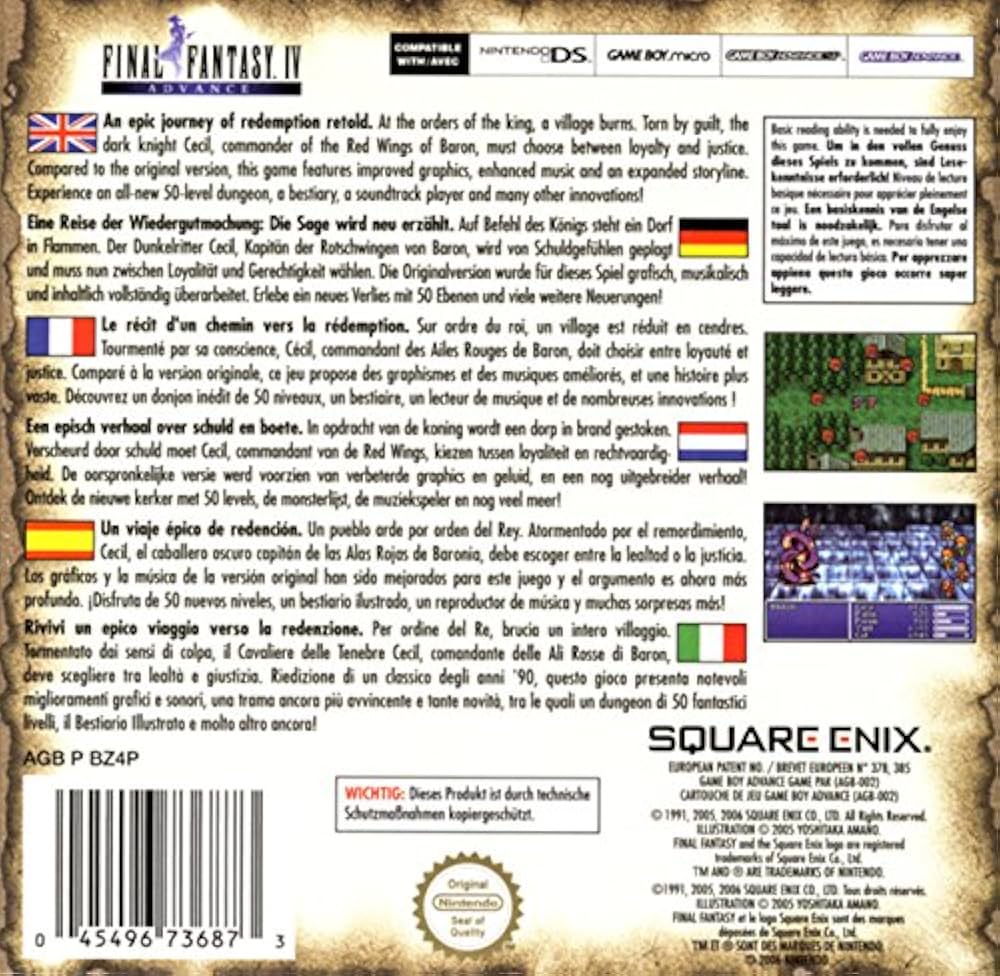Amazon | Final Fantasy IV Advance / Game | ゲームソフト